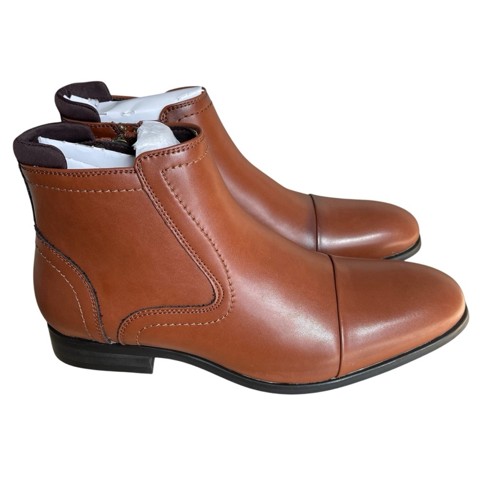 Cestfini Chelsea Boots Brown Leather Size 8 Minimalist Office Casual Neutral